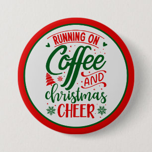 Coffee and Christmas Cheer 7.5 Cm Round Badge