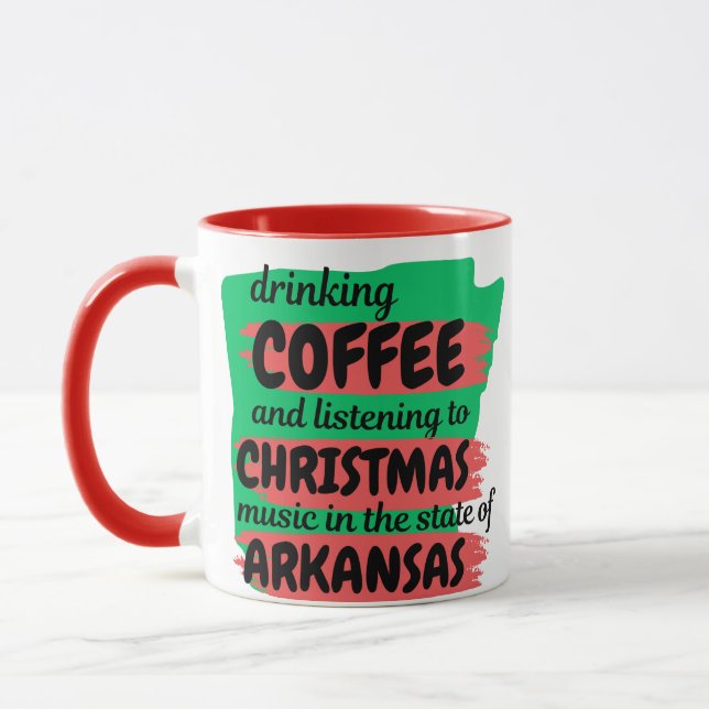 Coffee and Christmas Music in Arkansas  Mug (Left)