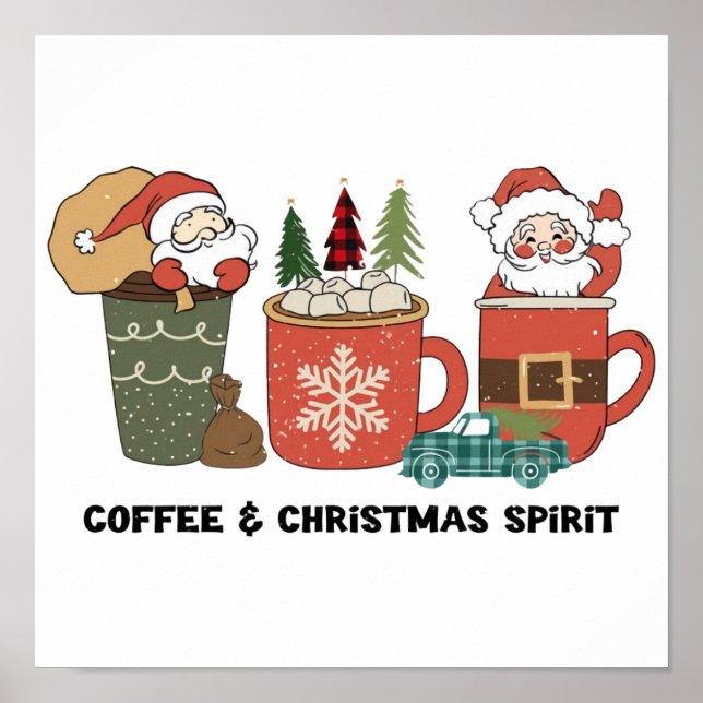 Coffee And Christmas Spirit Poster (Front)