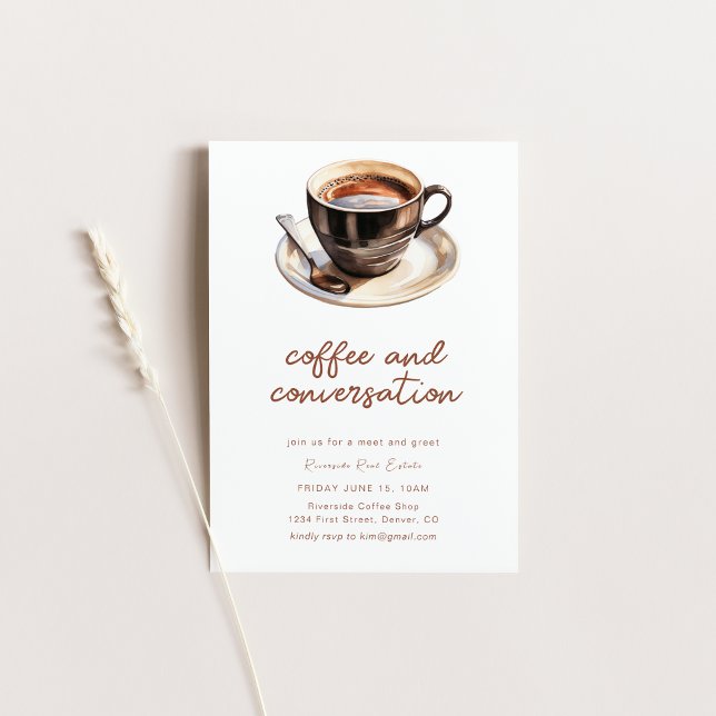 Coffee and Conversation Business Meeting Invite (Creator Uploaded)