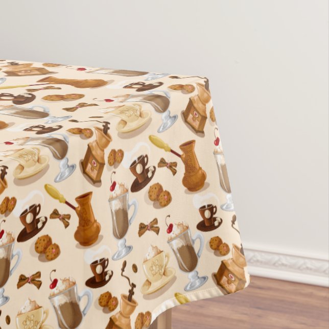 Coffee and Cookie Pattern Tablecloth (In Situ)