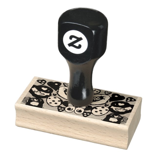 Coffee and Cookies and Chocolate Rubber Stamp (Stamp)