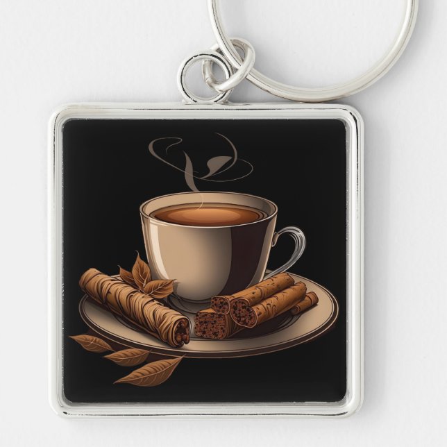 Coffee and Cookies Keychain (Front)