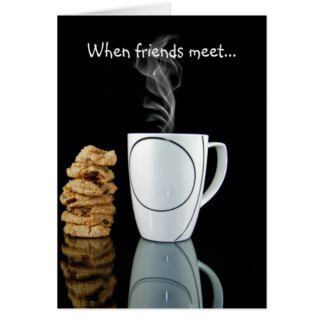 Coffee and Cookies On Mirrored Black (Front)