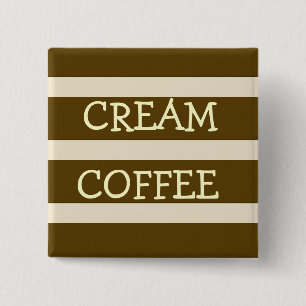 Coffee And Cream Block Art 15 Cm Square Badge