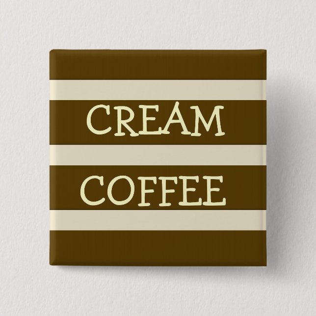 Coffee And Cream Block Art 15 Cm Square Badge (Front)