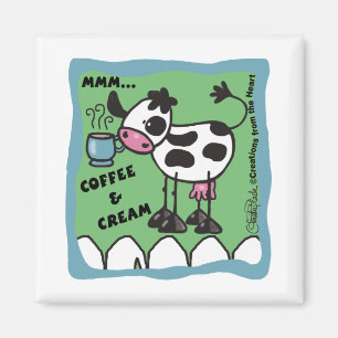Coffee and Cream Cow Magnet