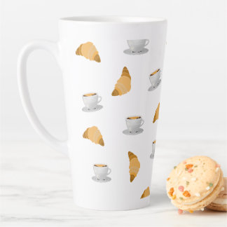 Coffee and Croissant Pattern Mug