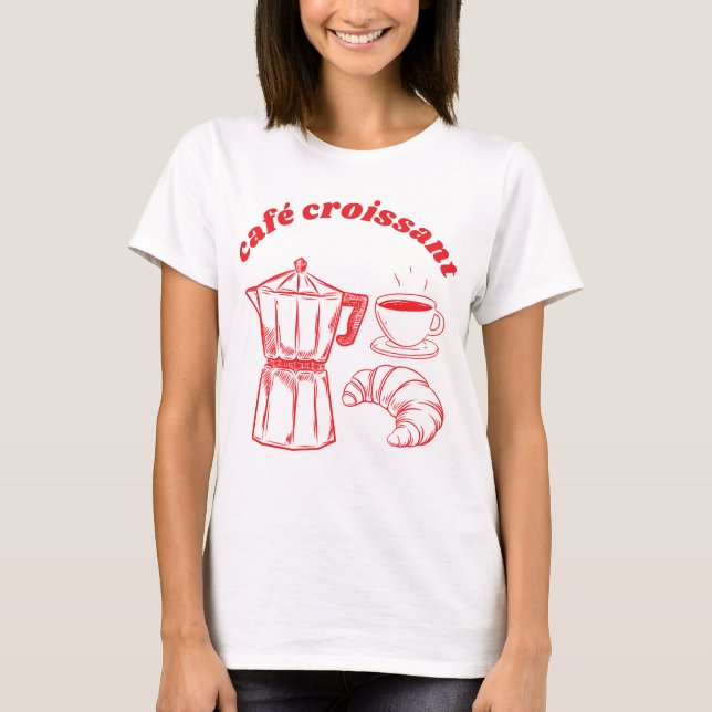 Coffee and Croissant t-shirt (Front)