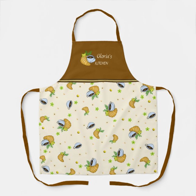 Coffee and croissants  apron (Front)