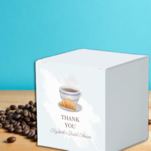 Coffee and Croissants Bridal Shower Favour Box