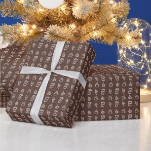 Coffee and Cupcake Pattern Wrapping Paper