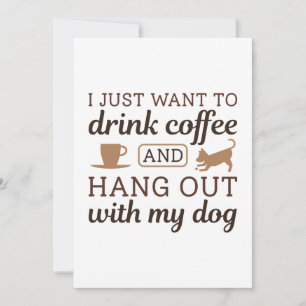 Coffee And Dog Thank You Card