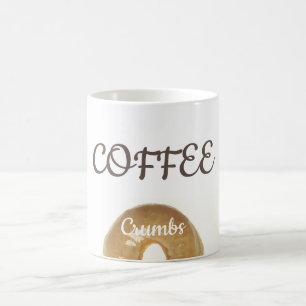 Coffee and doughnut coffee crumbs funny coffee mug