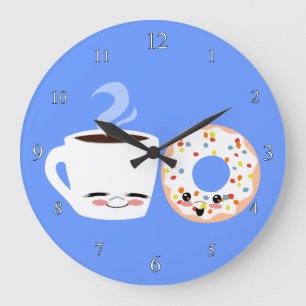 Coffee and Doughnut Pals Clock