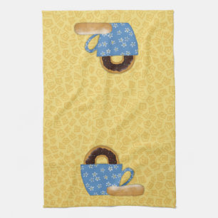 Coffee And Doughnuts Kitchen Towel