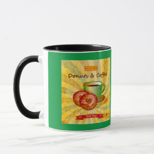 Coffee and Doughnuts Vintage Mug
