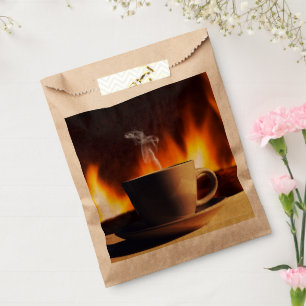 Coffee and fireplace favour bags