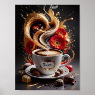 Coffee and Flowers Poster