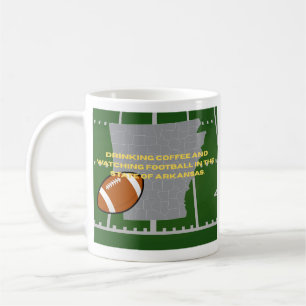 Coffee and Football in Arkansas Coffee Mug