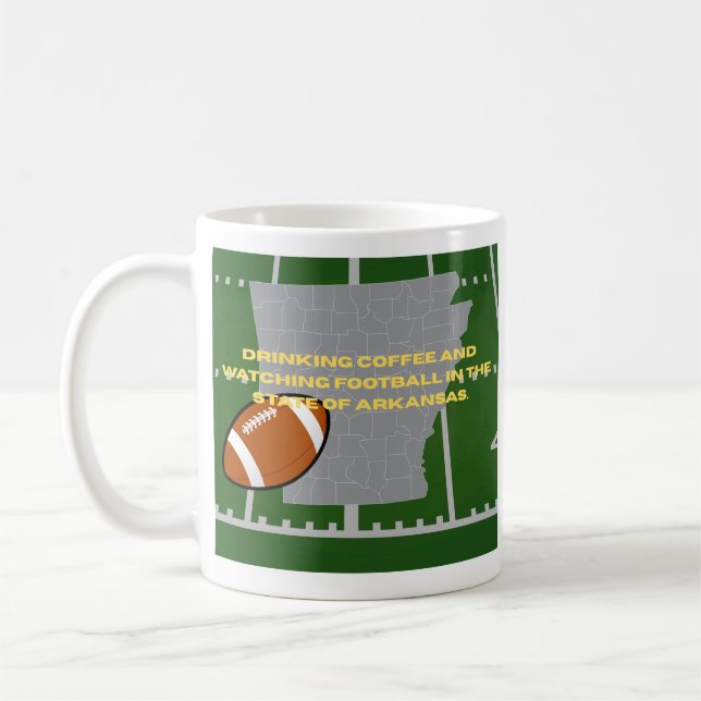 Coffee and Football in Arkansas  Coffee Mug (Left)