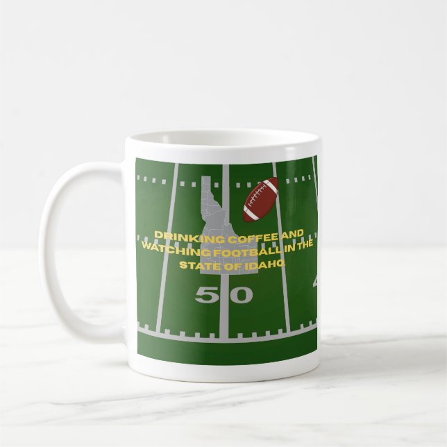 Coffee and Football in Idaho Coffee Mug (Left)