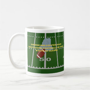 Coffee and Football in Maine Coffee Mug