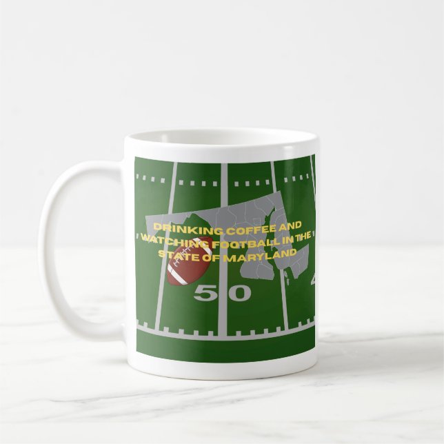 Coffee and Football in Maryland  Coffee Mug (Left)