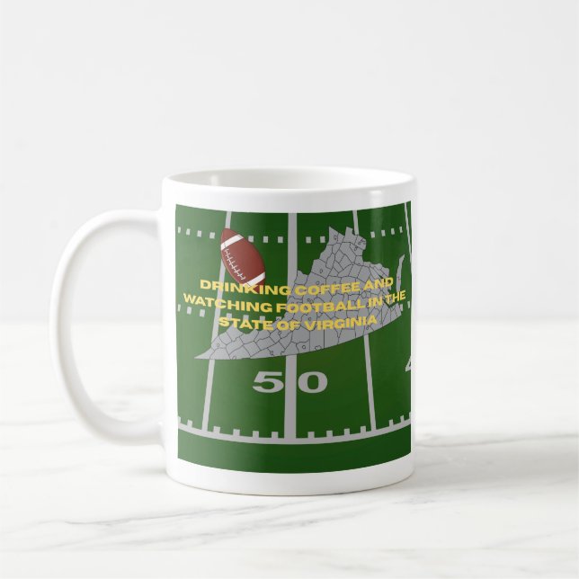 Coffee and Football in Virginia  Mug (Left)