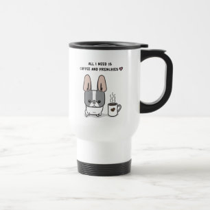 Coffee and Frenchies Coffee Mug - Blue Pied 2