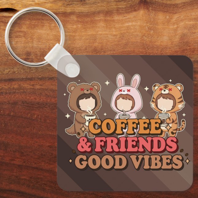 Coffee and Friends Key Ring (Front)