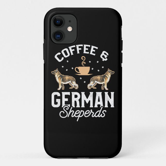 Coffee And German Shepherd Case-Mate iPhone Case (Back)