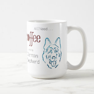 Coffee and German Shepherd Coffee Mug