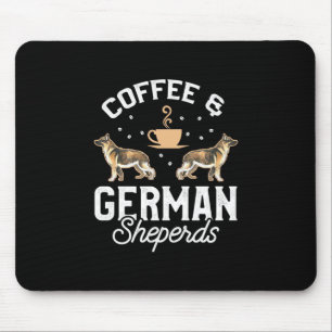 Coffee And German Shepherd Mouse Mat