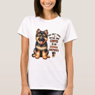 Coffee And German Shepherd T-Shirt