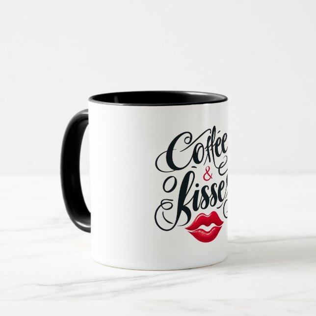 Coffee and Kissess - romantic cup (Front Left)