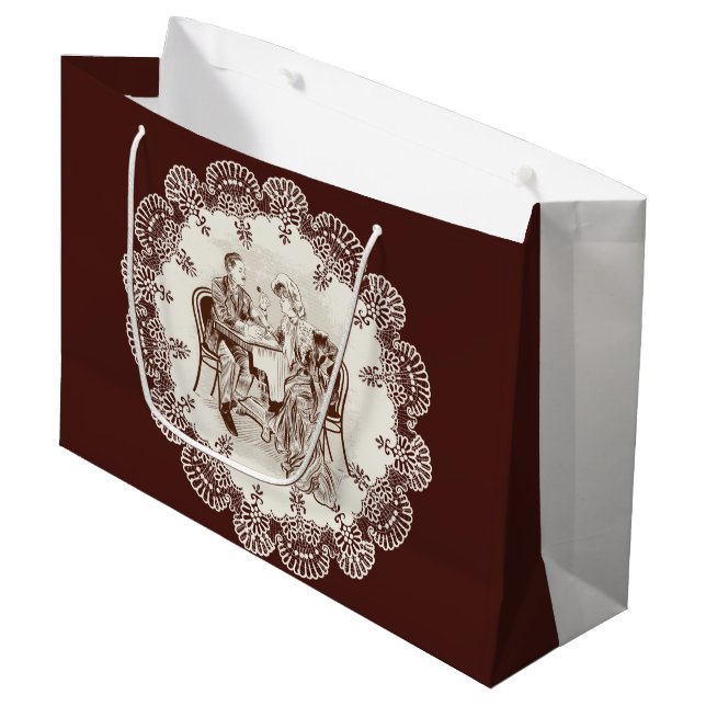 coffee and love large gift bag (Front Angled)