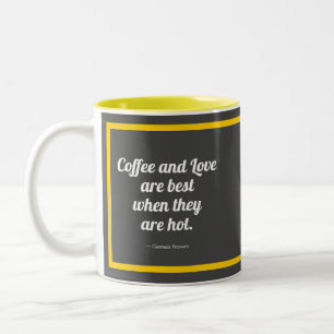 Coffee and Love Two-Tone Coffee Mug