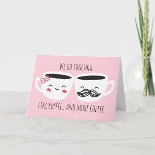 Coffee and love Valentine's Day Holiday Card