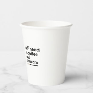 Coffee and Mascara Paper Cups