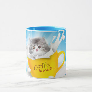 "Coffee and Milk with a Cute Cat" Mug