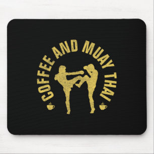 Coffee And Muay Thai Funny Mma Kickboxing Gift _1 Mouse Mat