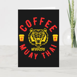 Coffee And Muay Thai Funny Mma Kickboxing Gift Card