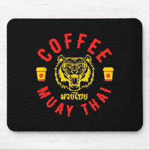 Coffee And Muay Thai Funny Mma Kickboxing Gift Mouse Mat