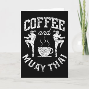 Coffee And Muay Thai Hobby Fighter Martial Arts Bo Card