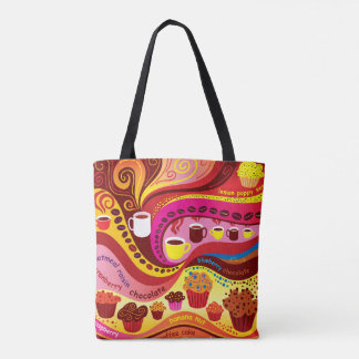 Coffee and Muffins Pattern Tote Bag