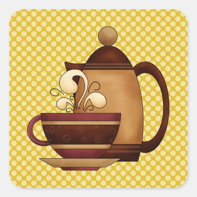 Coffee And Mug Sticker (Front)
