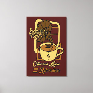 Coffee and music is relaxation acrylic wall art L