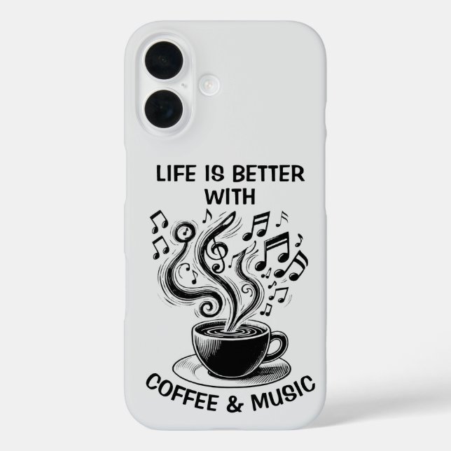 Coffee and Music Phone Case (Back)