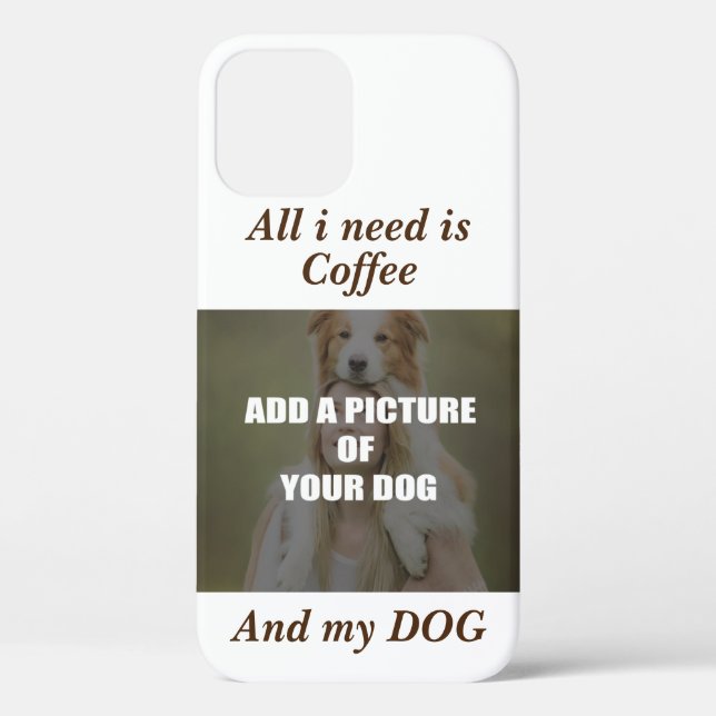 Coffee and my Dog Throw Pillow Case-Mate iPhone Case (Back)